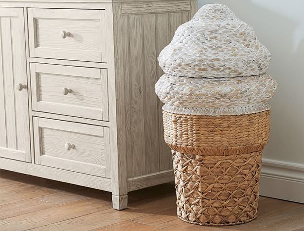 Ice cream cone wicker basket 