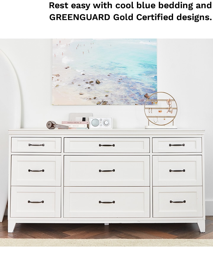 Hampton 9-Drawer Dresser, Simply White