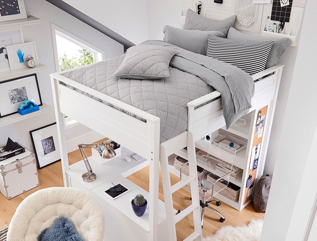 Room with a Sleep & Study Loft Bed.