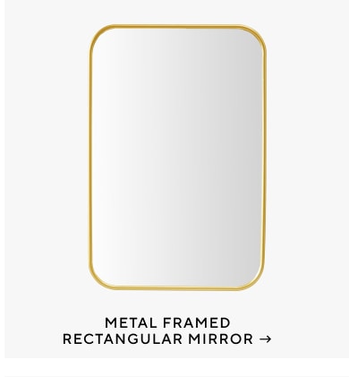 Metal Framed Rectangular Mirror