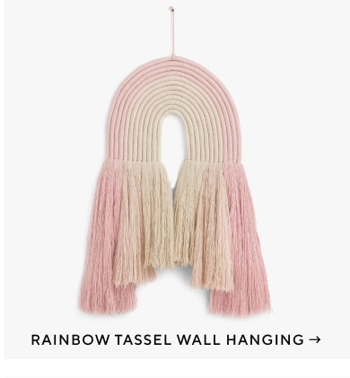 Rainbow Tassel Wall Hanging