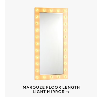 Marquee Floor Length Light Mirror