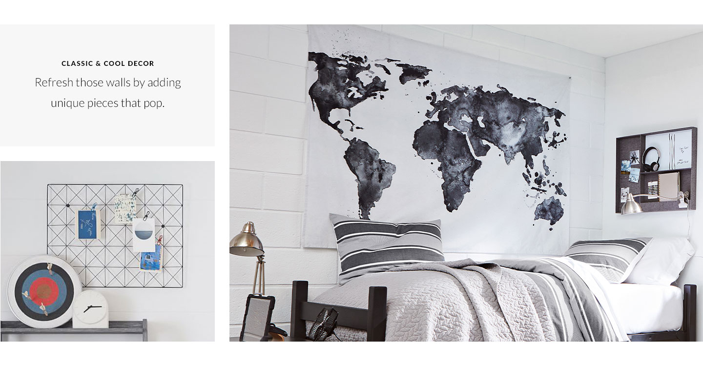 Classic & Cool Decor - Refresh those walls by adding unique pieces that pop. Classic & Cool Decor - Refresh those walls by adding unique pieces that pop.