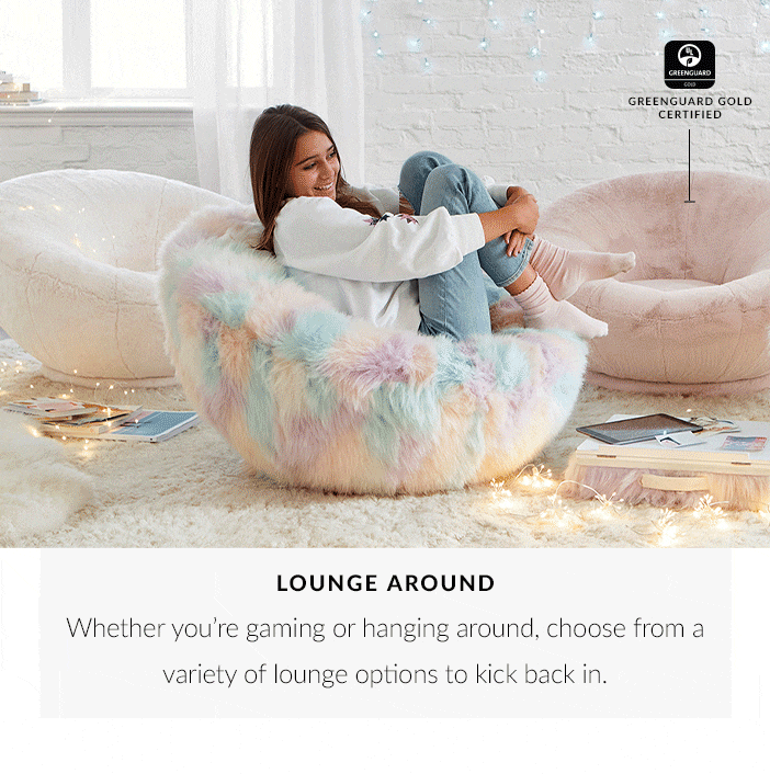 Lounge Around - Whether you're gaming or hanging out, choos from a variety of lounge options to kick back in.