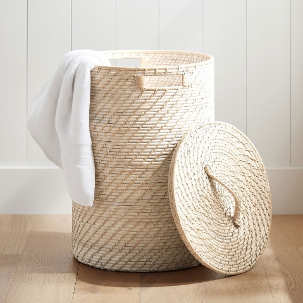 Woven laundry basket.