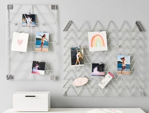 metallic wire photo display