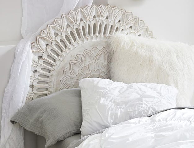 Mandala Carved Faux Headboard