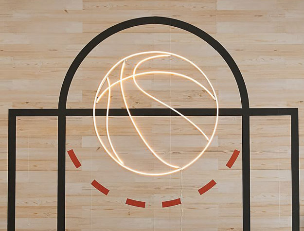Basketball Court Peel and Stick Wall Decal