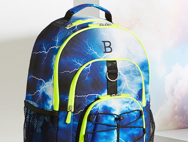 backpack with lightning storm