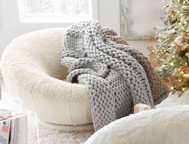 throw blanket on beanbag
