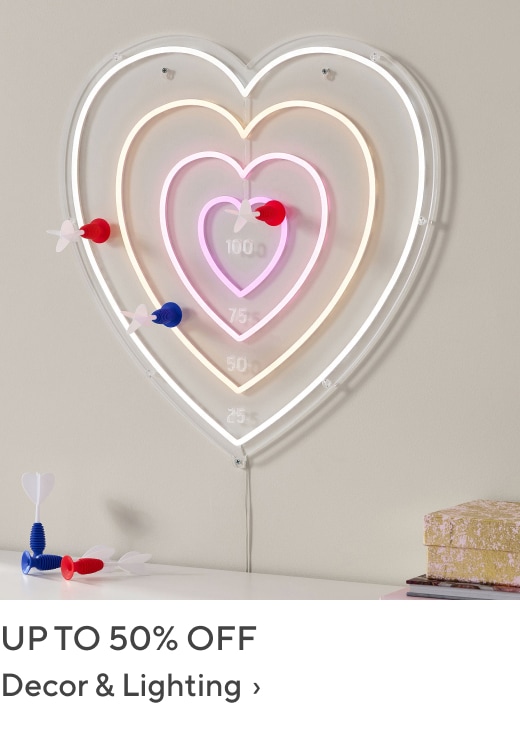 Up to 50% off Lighting & Decor