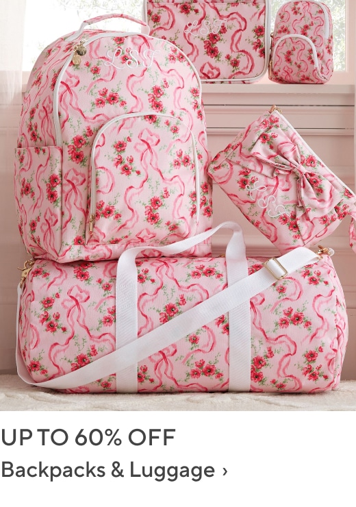 Up to 60% off Backpacks & Luggage