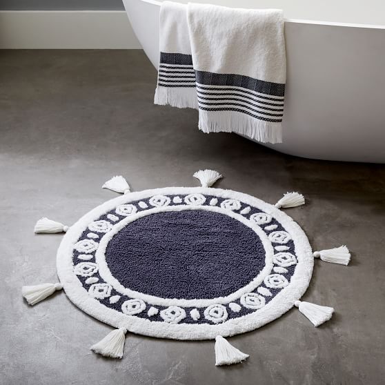 circle bath mat