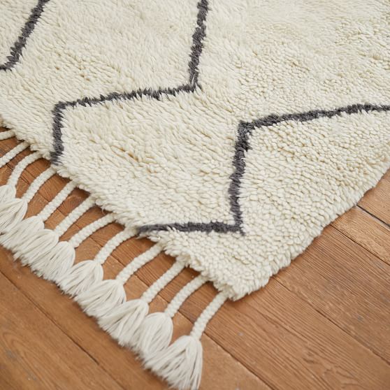 Zig Zag Shag Wool Rug