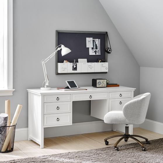 desk with storage white