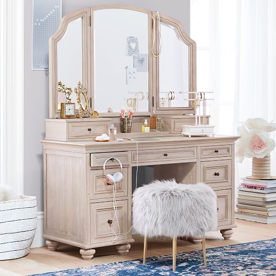 Chelsea Vanity Desk Super Set Pottery Barn Teen