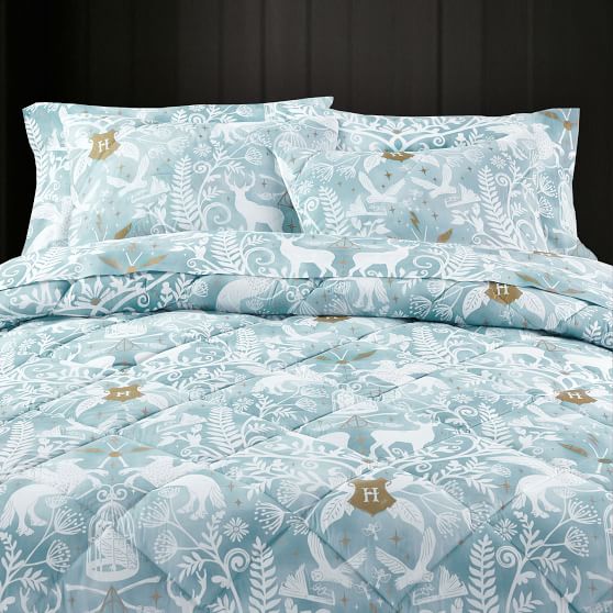 Harry Potter™ Magical Damask Comforter And Sham Mystic Mint Pottery