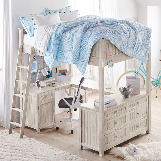 pottery barn white bunk beds