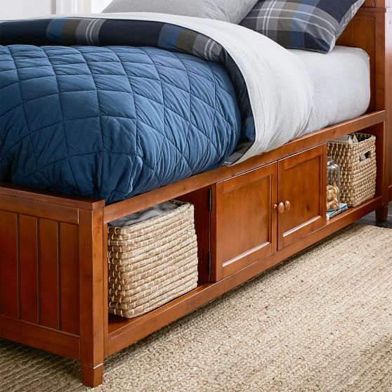 pottery barn twin bed with storage