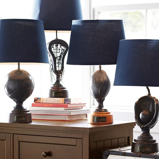 pottery barn baseball lamp