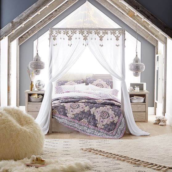 Casual Boho Bed Canopy Pottery Barn Teen