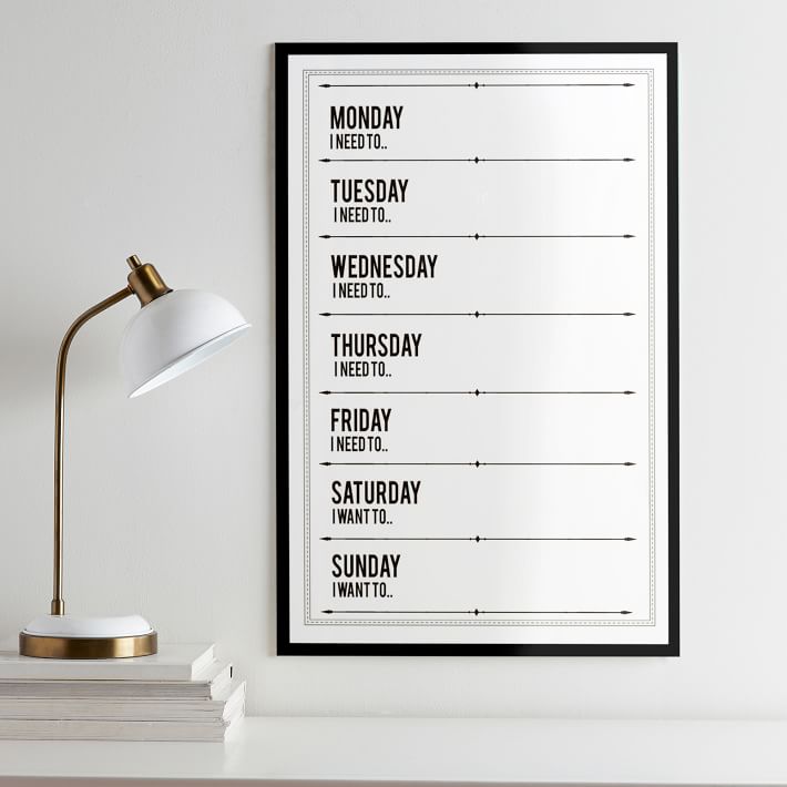 The Emily & Meritt No Nails Dry-Erase Weekly Calendar