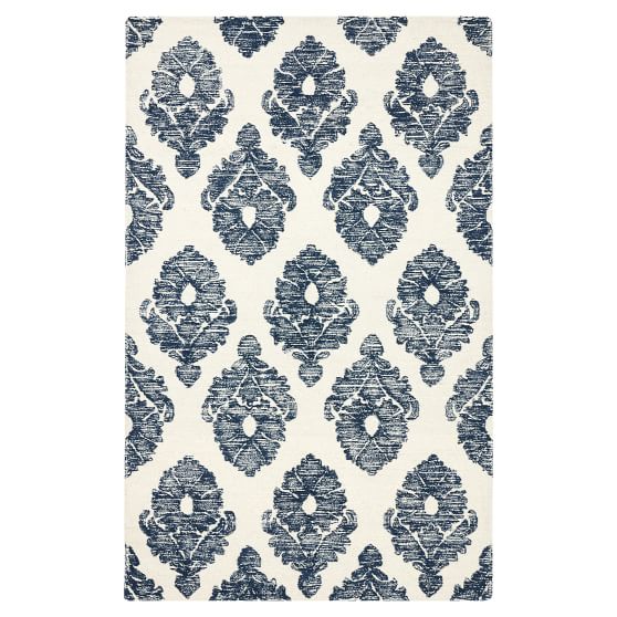 Blockprint Floral Rug Teen Rug Pottery Barn Teen