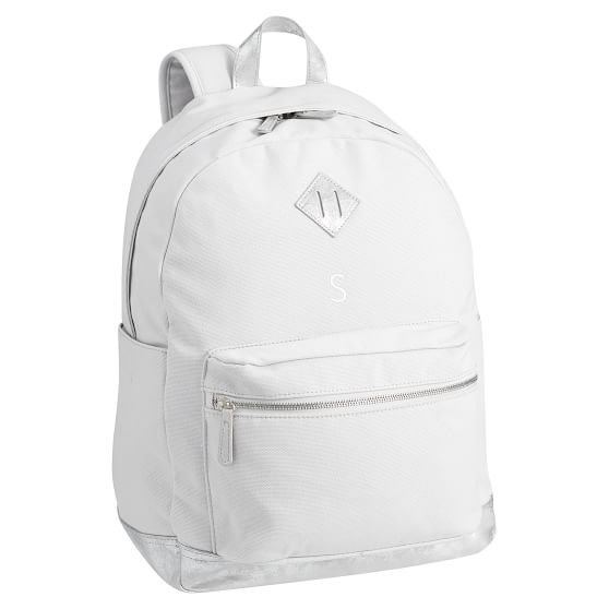 solid grey backpack