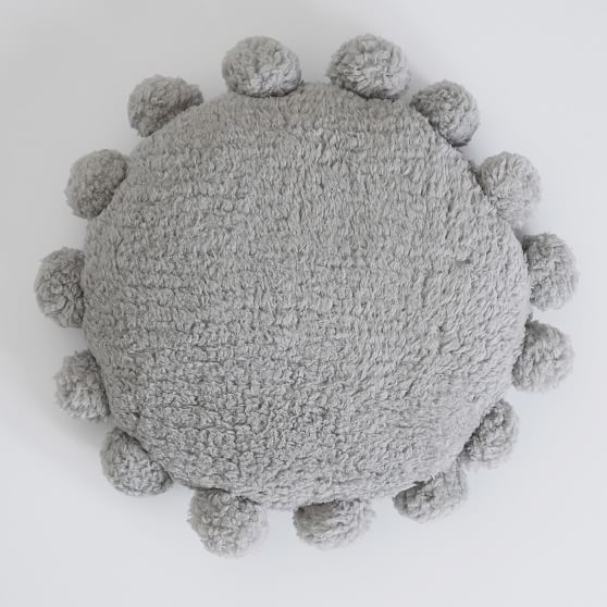 circle pom pom pillow