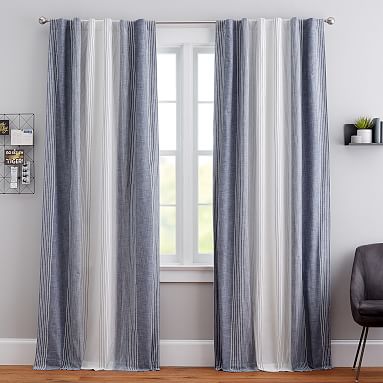 Ombre Stripe Blackout Curtain Curtains Pottery Barn Ombre Stripe Blackout Curtain