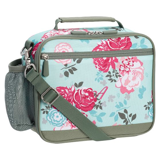 floral insulated lunch bag