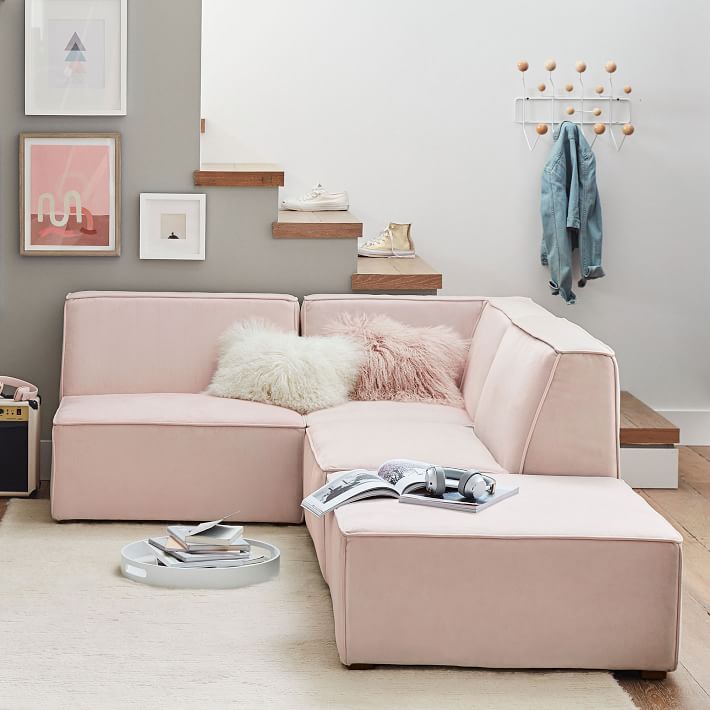 Build Your Own Riley Sectional Sofa Teen Sofa Pottery Barn Teen