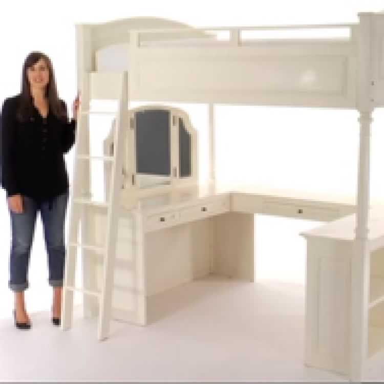 loft bed with slide and desk