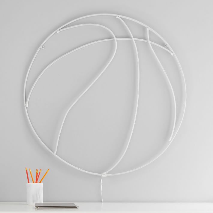 Neon Basketball Light Pottery Barn Teen