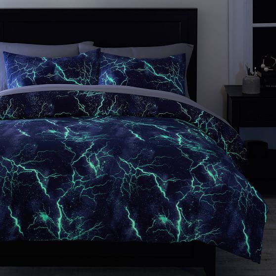 Storm Glow In The Dark Duvet Cover Sham Pottery Barn Teen