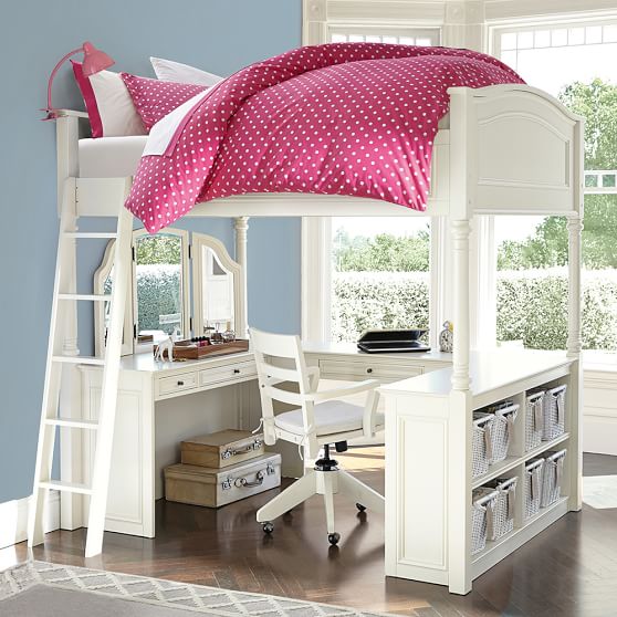 Chelsea Vanity Loft Bed Pottery Barn Teen