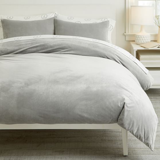 Pottery Barn Teen Peace on Earth FULL organic flannel Sheet set holiday