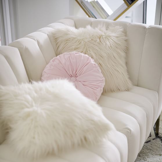 Velvet Pleated Round Pillow Teen Throw Pillows Pottery Barn Velvet Pleated Round Pillow Teen, Round Velvet Pillow Pink