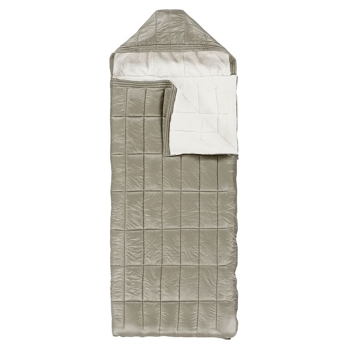 Dusty Green Polar Puff Sleeping Bag Boys Sleeping Bags Pottery Barn