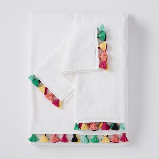 bath towels with tassels