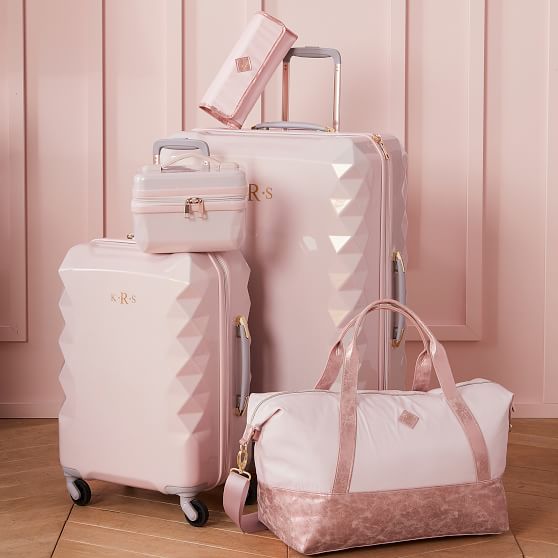 Luxe HardSided Blush Carryon Spinner Teen Luggage Pottery Barn Teen