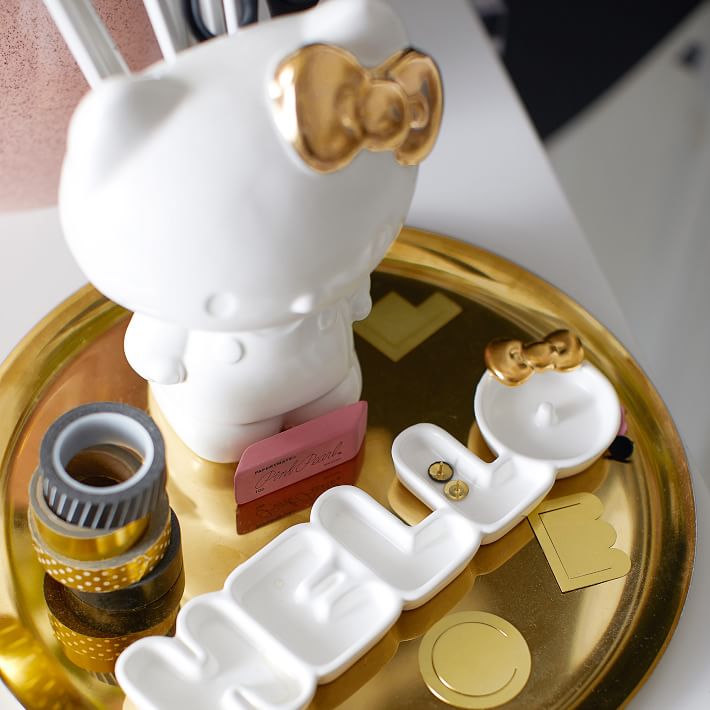 Hello Kitty® Pencil & Brush Holder Desk Accessories Pottery Barn Teen