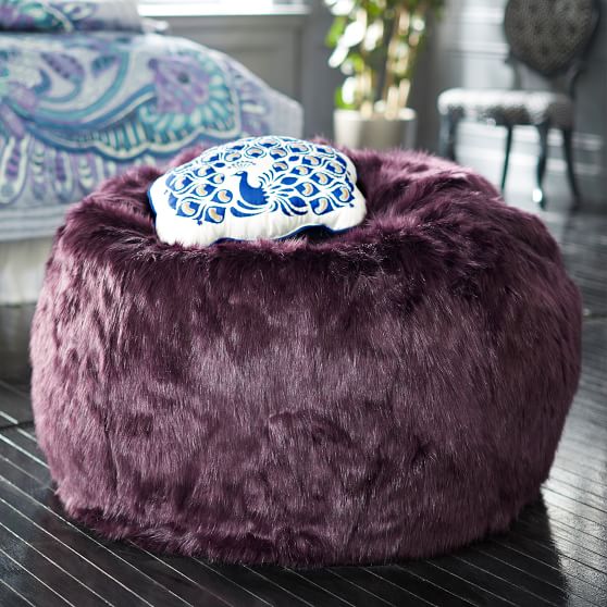 purple bean bag cover