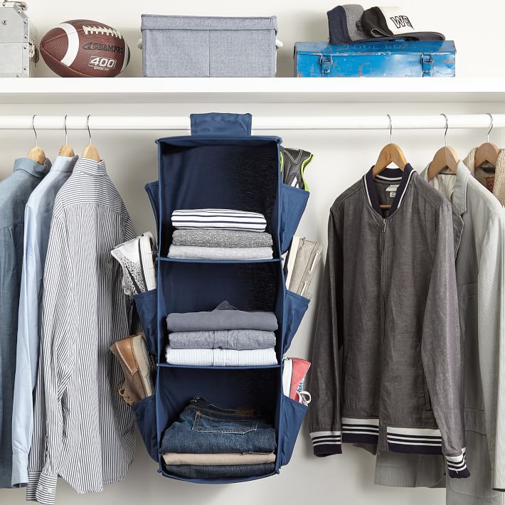 Hanging Closet Organizer With Shoe Pockets Dorm Closet Organizer