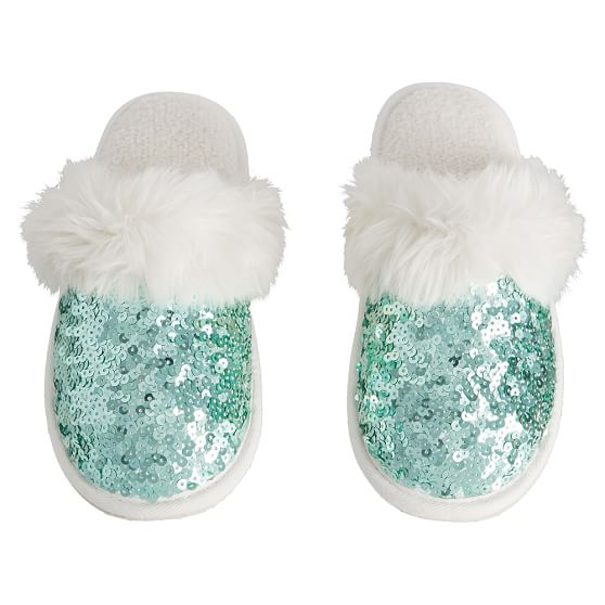 flip sequin slippers