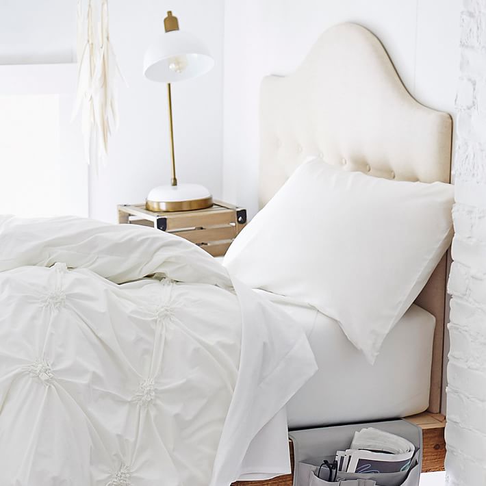 No Nails Tufted Dorm Headboard Pottery Barn Teen