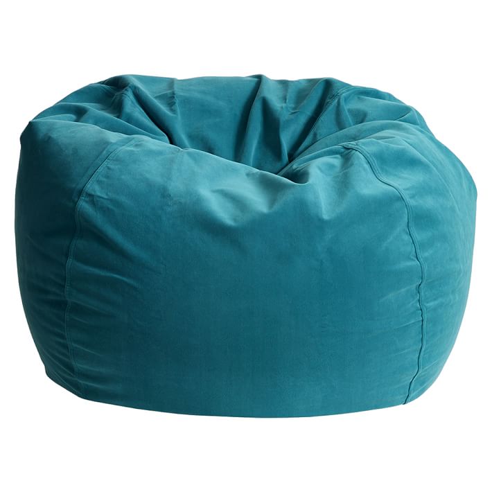 Peacock Velvet Bean Bag Chair Pottery Barn Teen   Img76o 