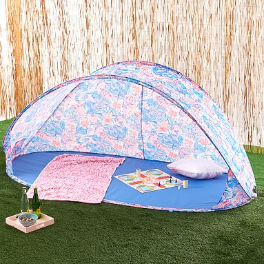 Lilly Pulitzer Sun Shade Tent and Lounger |Beach Accessory | Pottery