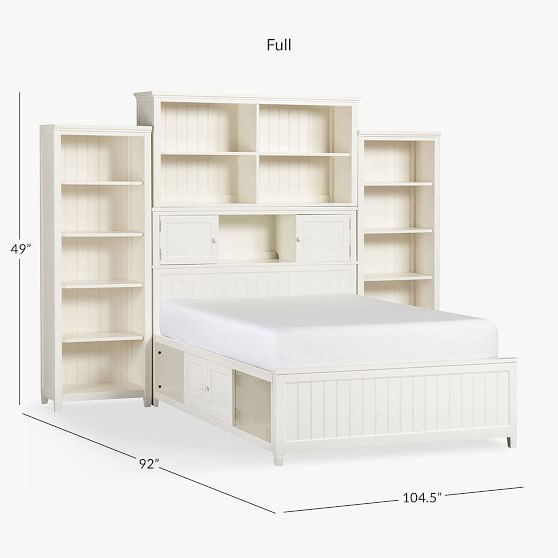 Beadboard Storage Bed Super Set Teen, Pottery Barn Bookcase Bed