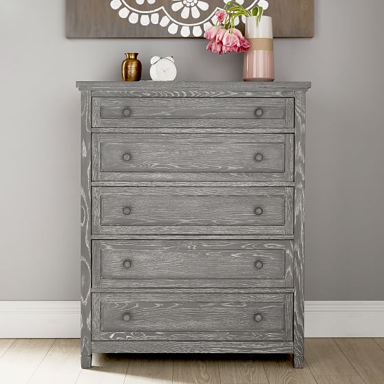 Grey wood tall dresser Clearance